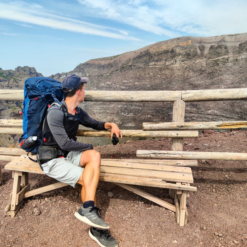 Looking to Vesuvius crater