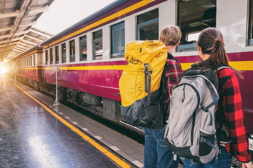 budget backpacking with train