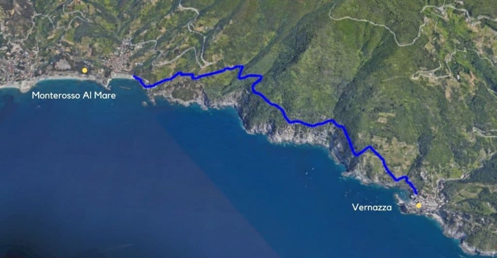 Monterosso to Vernazza. 