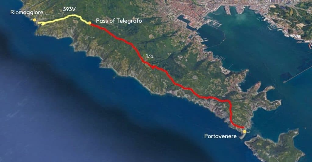 Portovenere to Pass of Telegrafo