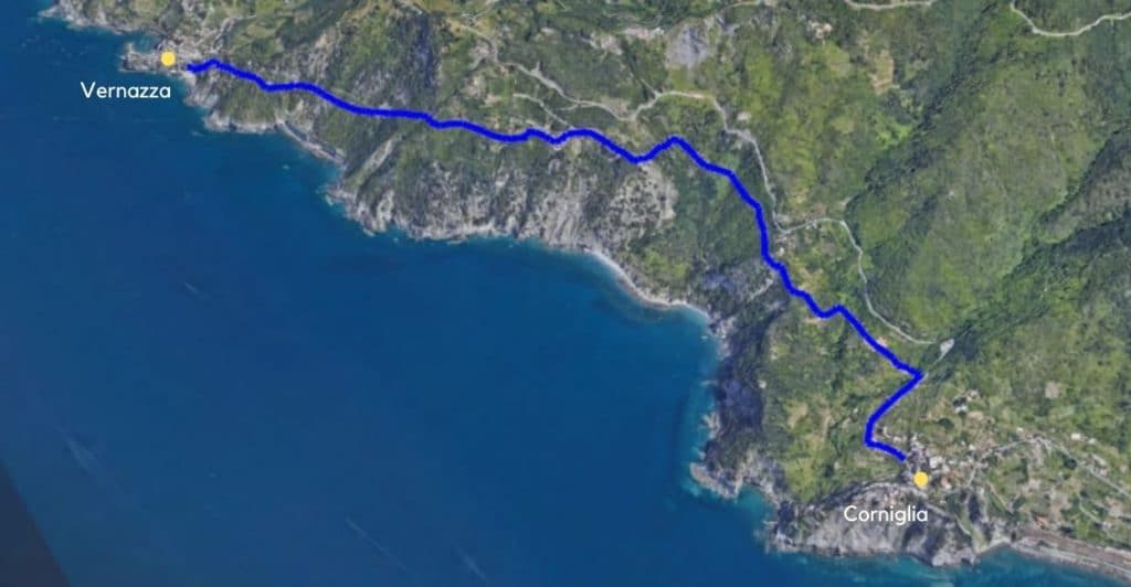 Vernazza to Corniglia. 