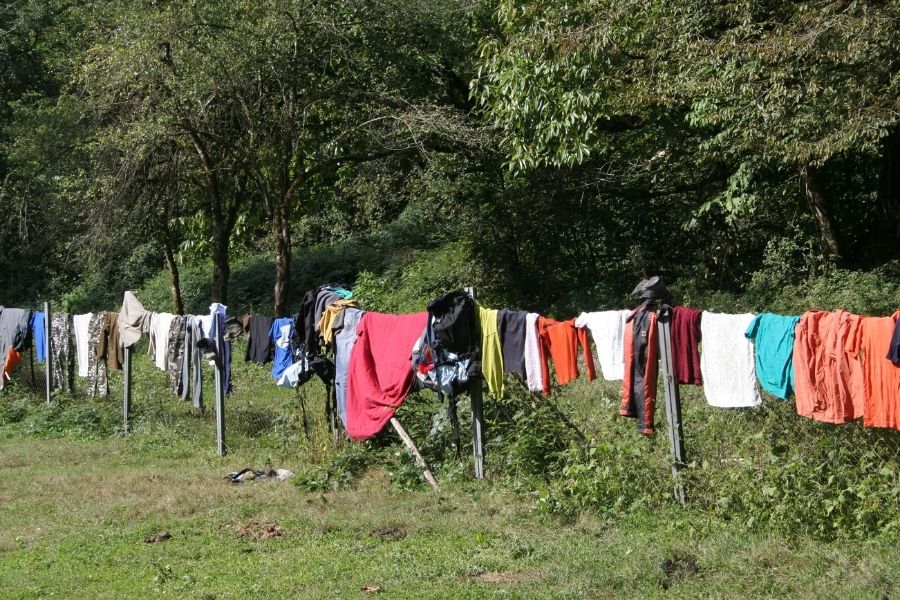 drying clothes