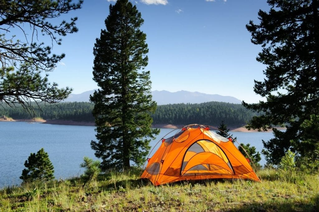 Camping alone - waterside