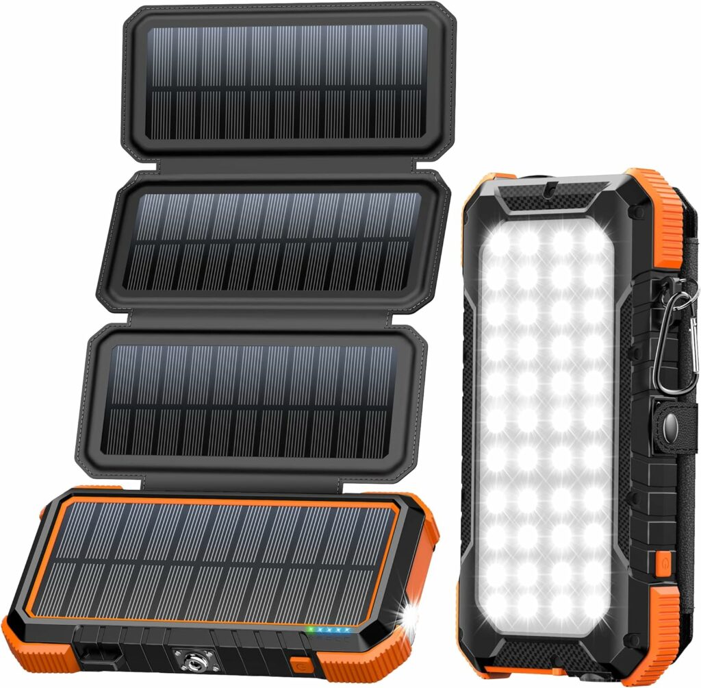 BLAVOR Solar Power Bank with Qi Portable Charger