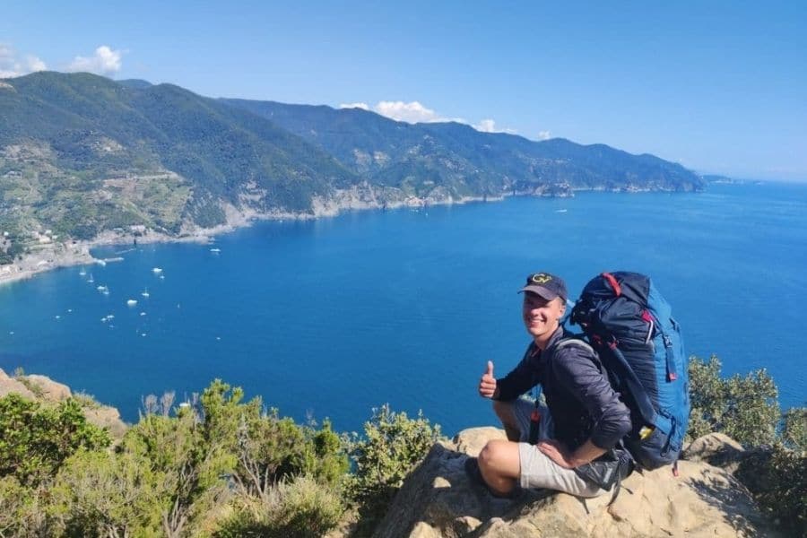 backpacking in cinque terre