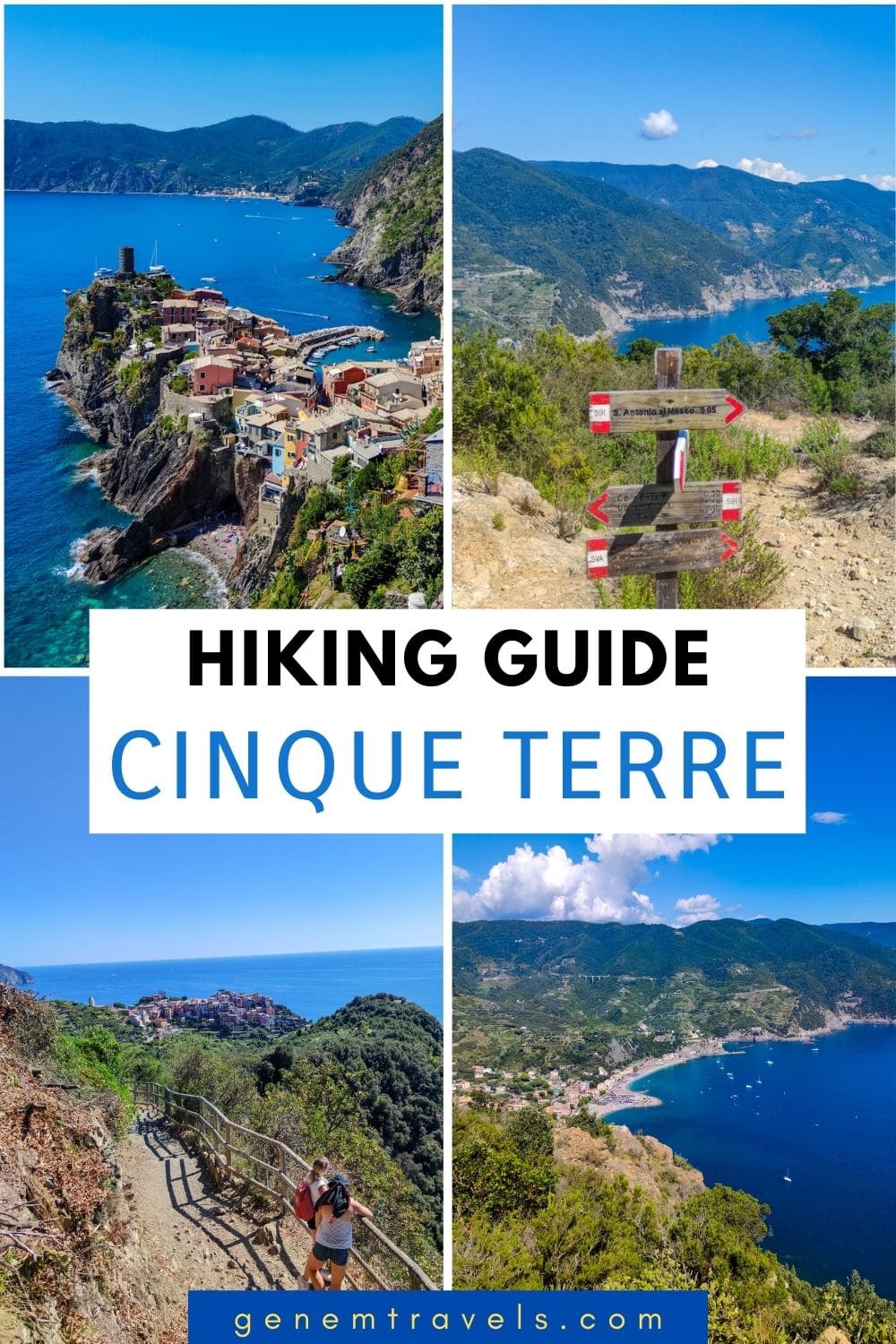 Hiking In Cinque Terre Blue And High Trail Maps Genem Travels