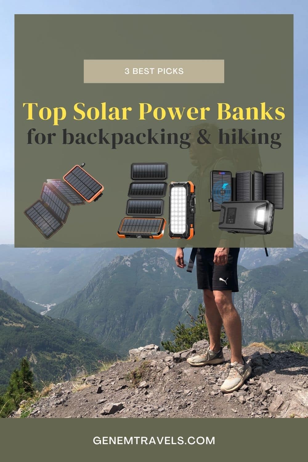 solar power banks for backpacking and hiking